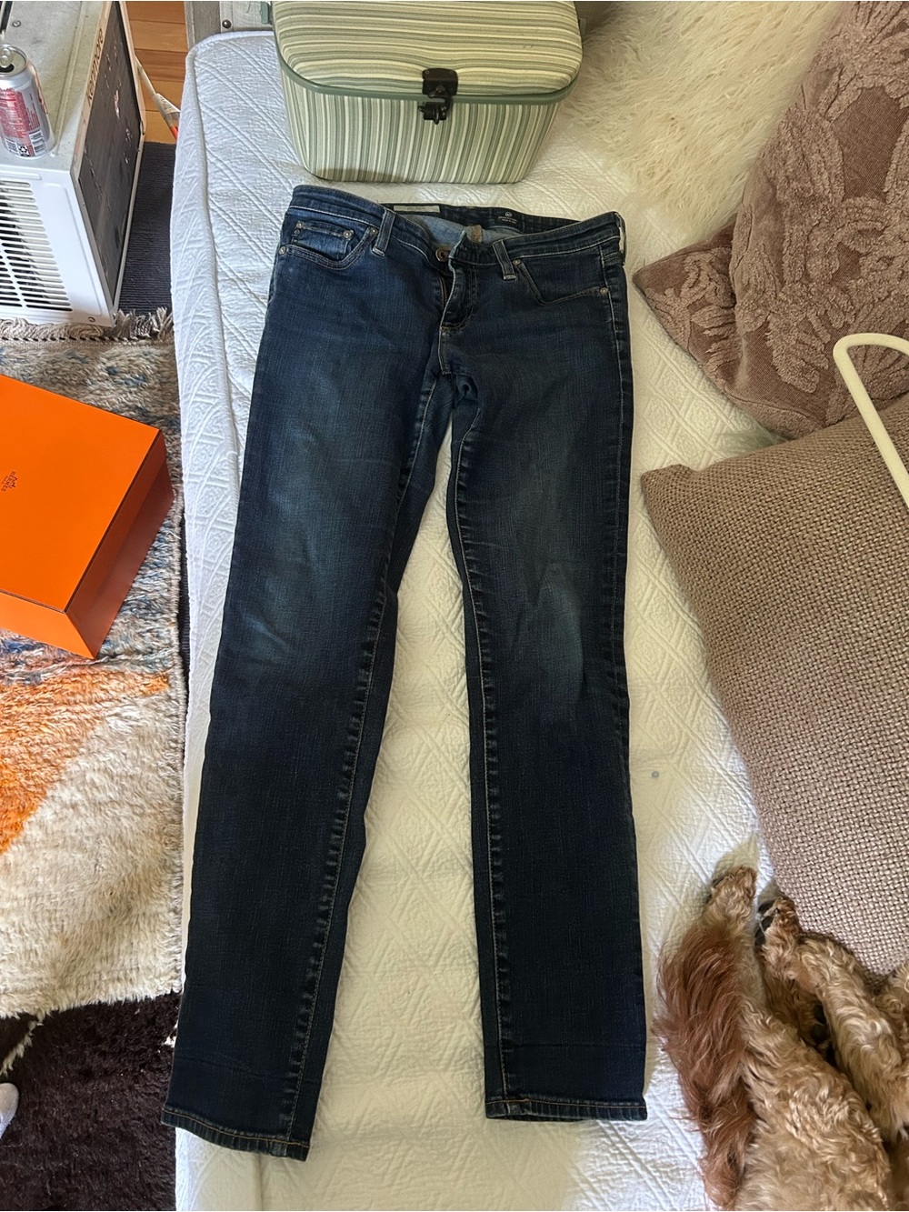 Ag Adriano Goldschmied Dark Blue Skinny Jeans